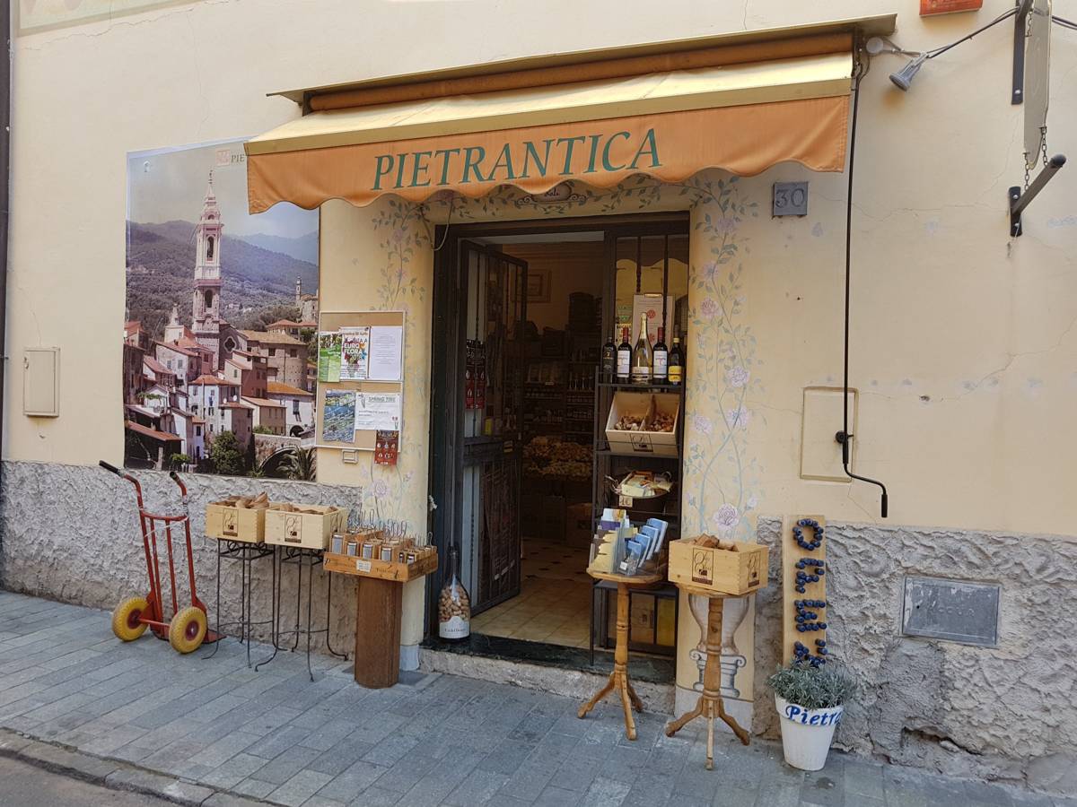 The Pietrantica olive oil shop in the Dolcedo area, Liguria